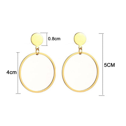 Women's Stainless Steel Big Hoop Earrings-Jewearrings