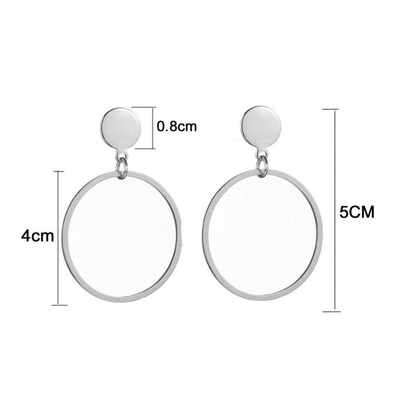 Women's Stainless Steel Big Hoop Earrings-Jewearrings