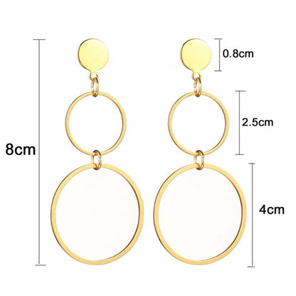 Women's Stainless Steel Big Hoop Earrings-Jewearrings