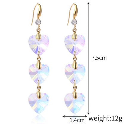 Women's Stylish Water Drop Crystal Earrings-Jewearrings