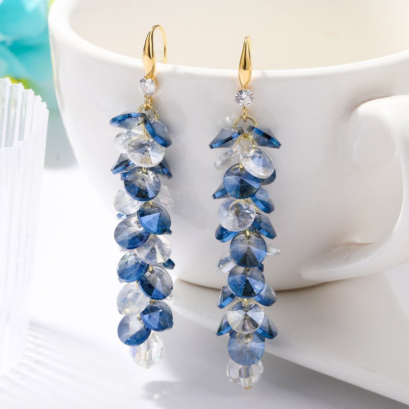 Women's Stylish Water Drop Crystal Earrings-Jewearrings