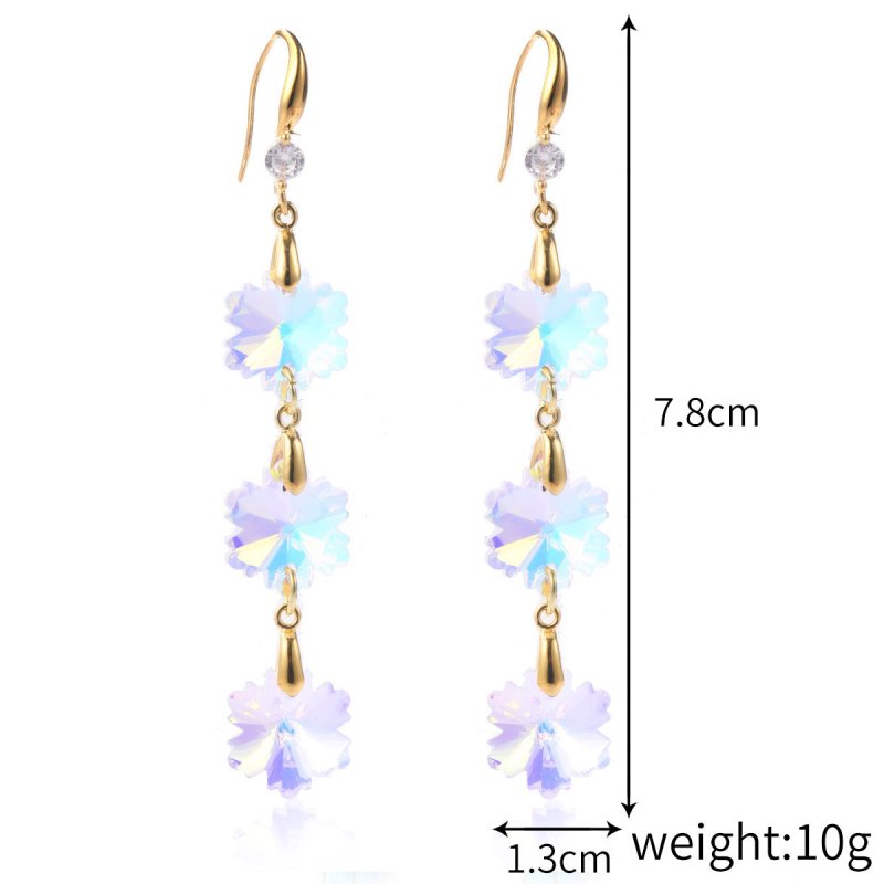 Women's Stylish Water Drop Crystal Earrings-Jewearrings