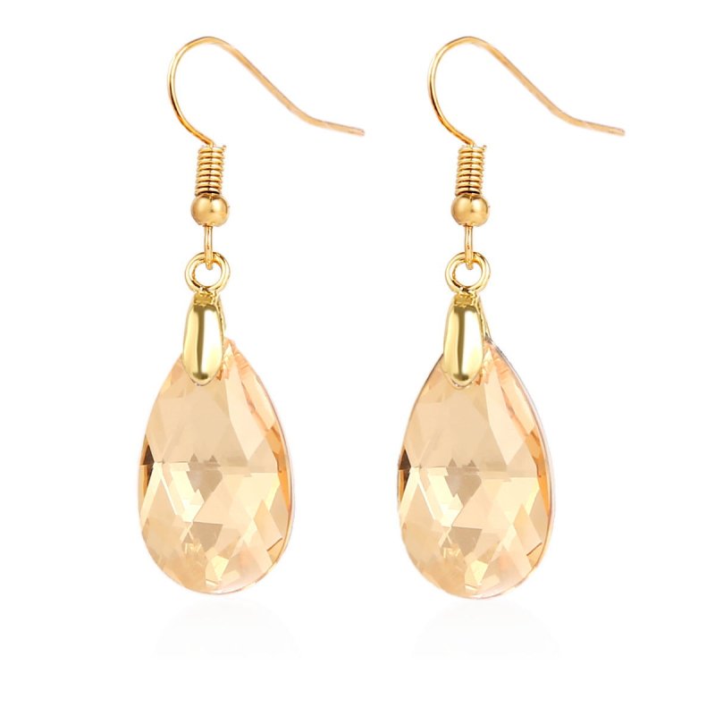 Women's Stylish Water Drop Crystal Earrings-Jewearrings