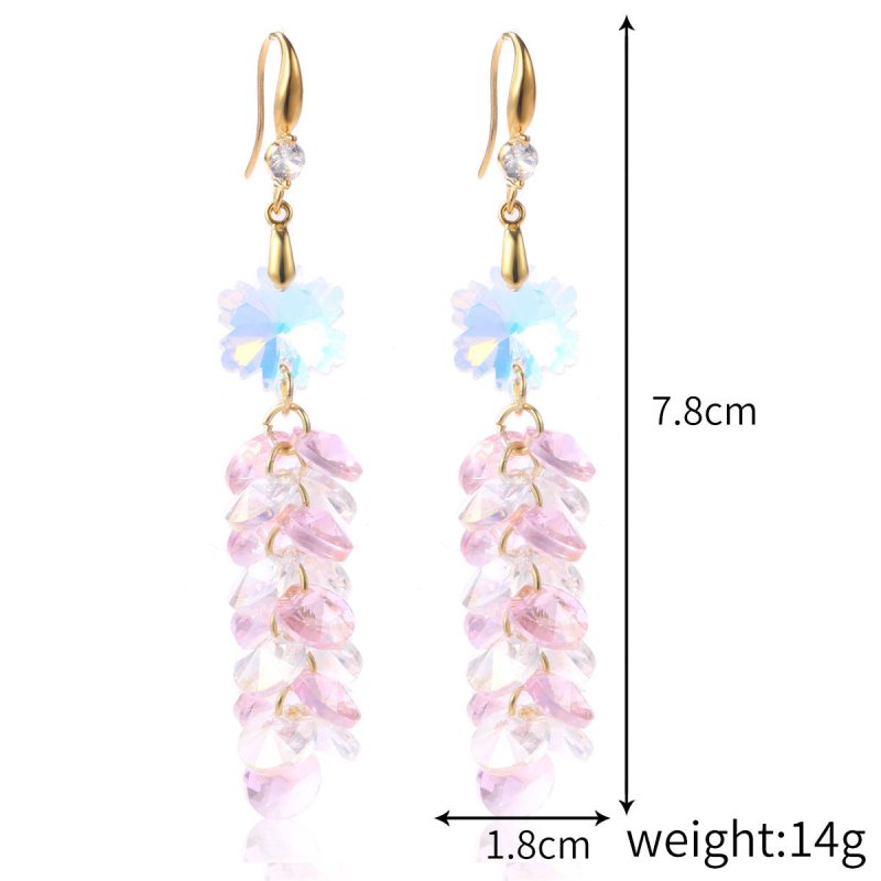 Women's Stylish Water Drop Crystal Earrings-Jewearrings