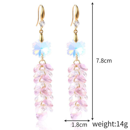 Women's Stylish Water Drop Crystal Earrings-Jewearrings