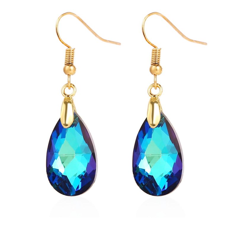 Women's Stylish Water Drop Crystal Earrings-Jewearrings