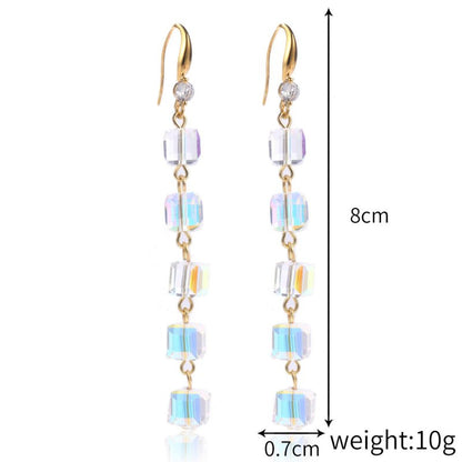 Women's Stylish Water Drop Crystal Earrings-Jewearrings