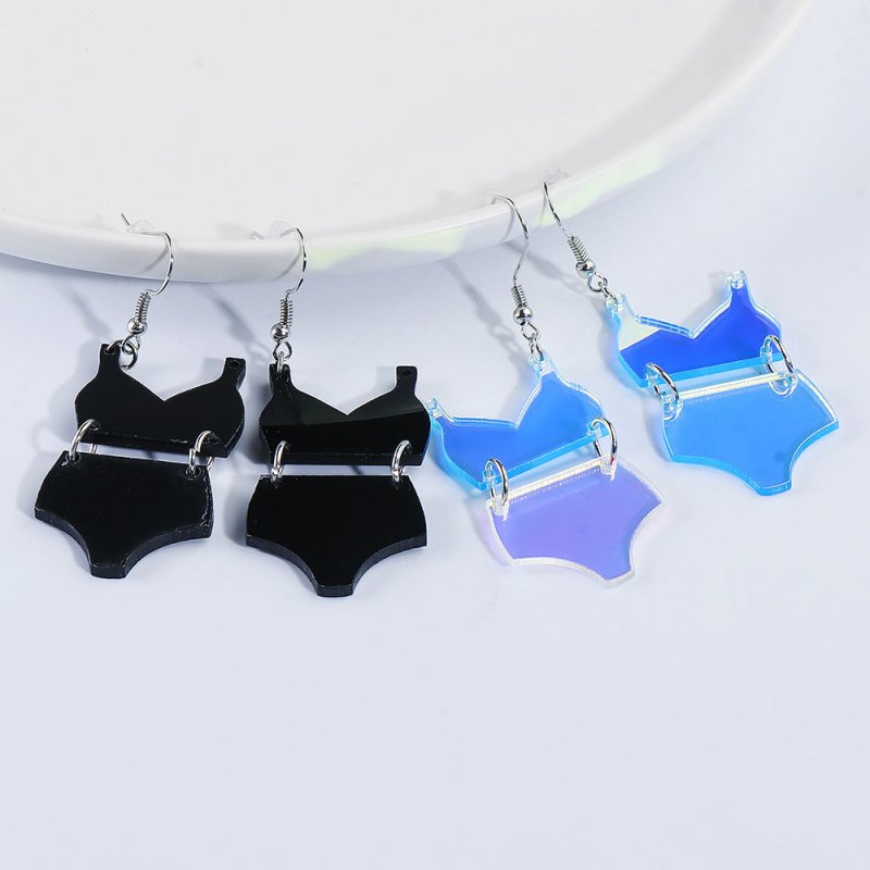 Women's Swimsuit Exaggerated Acrylic Long Earrings-Jewearrings