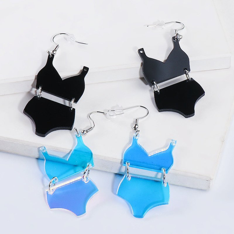 Women's Swimsuit Exaggerated Acrylic Long Earrings-Jewearrings