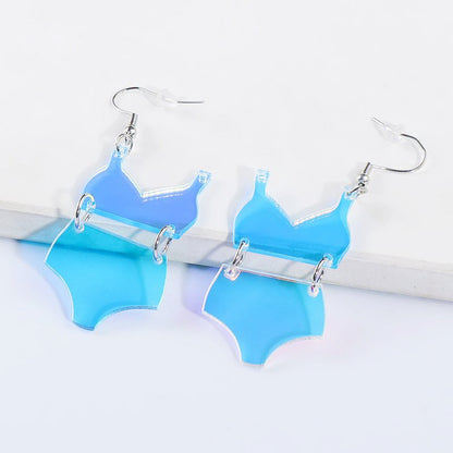 Women's Swimsuit Exaggerated Acrylic Long Earrings-Jewearrings