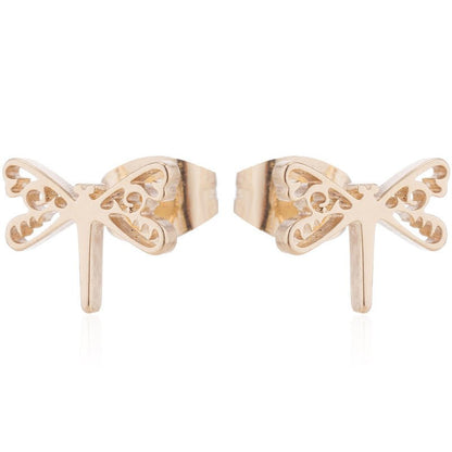 Women's Temperament Fashion Dragonfly Stud Earrings-Jewearrings