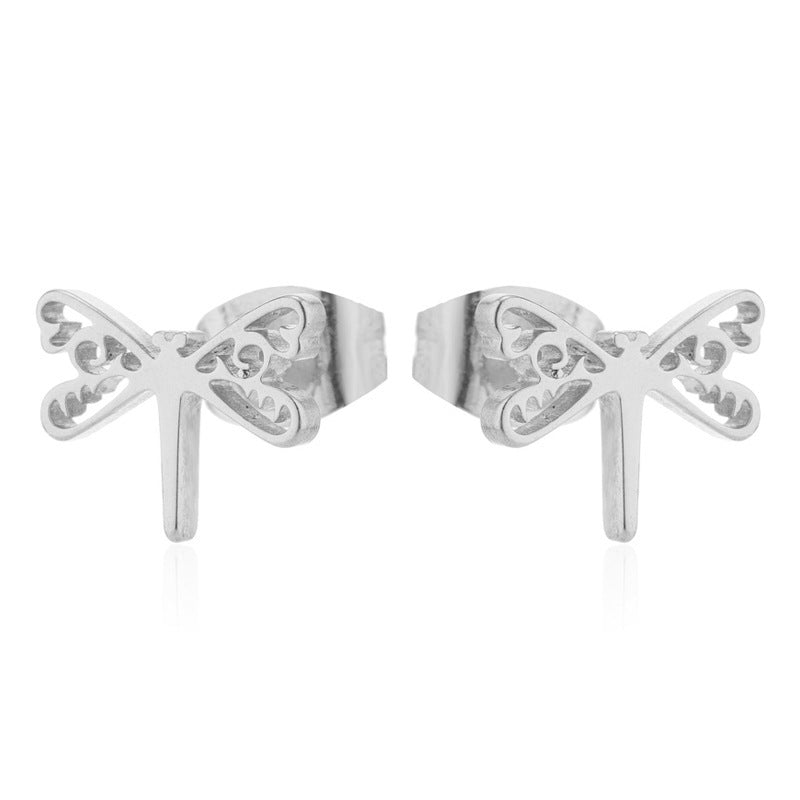 Women's Temperament Fashion Dragonfly Stud Earrings-Jewearrings