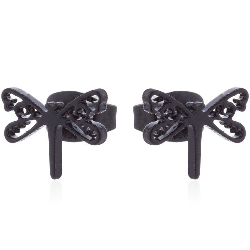 Women's Temperament Fashion Dragonfly Stud Earrings-Jewearrings