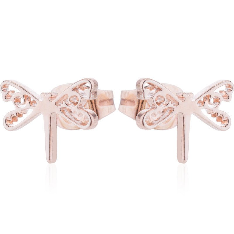 Women's Temperament Fashion Dragonfly Stud Earrings-Jewearrings