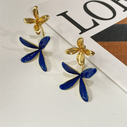 Women's Temperament Personality Big Flower Shape Earrings-Jewearrings