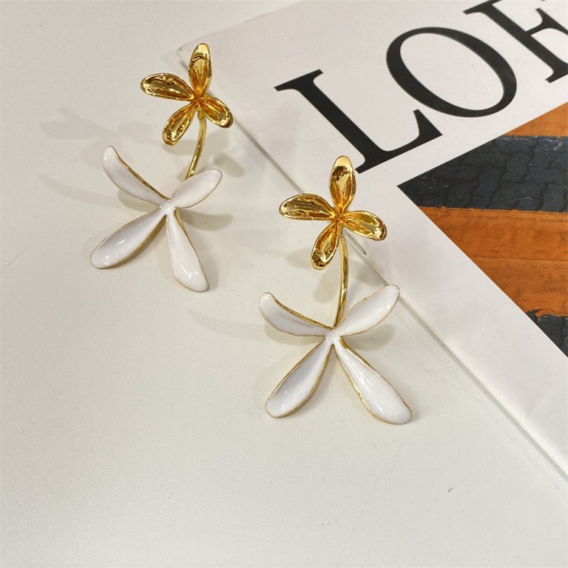 Women's Temperament Personality Big Flower Shape Earrings-Jewearrings