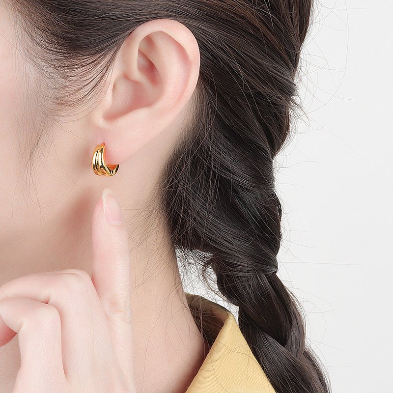 Women's Trendy Fashion Simple Shell Cross Earrings-Jewearrings