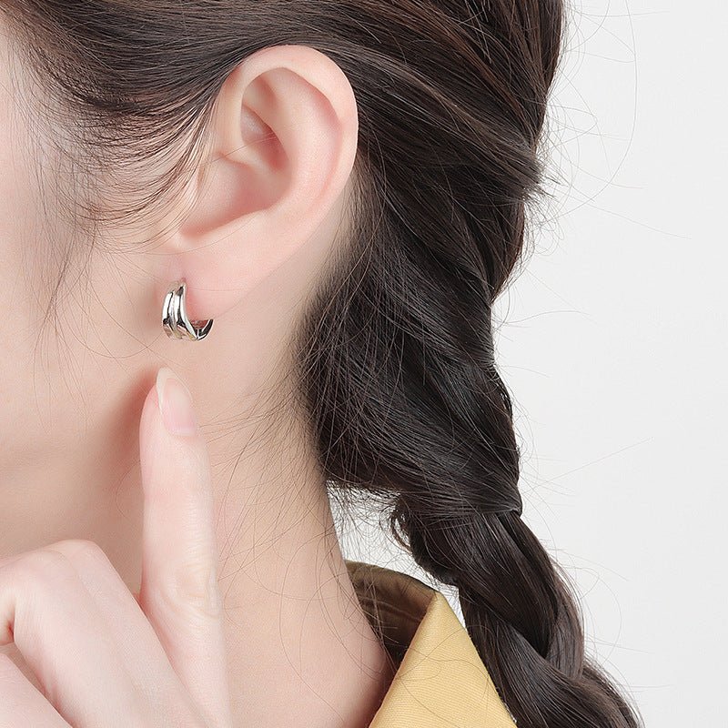 Women's Trendy Fashion Simple Shell Cross Earrings-Jewearrings