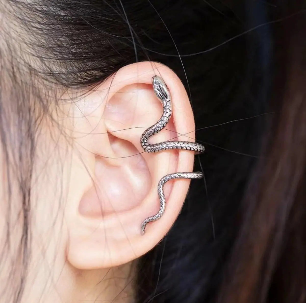 Wrap-around Ear Snake Earrings - Stylish & Minimalist-Jewearrings